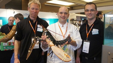Jonathan Datin, Julien Manach des viviers de Porsguen et Momo le homard breton