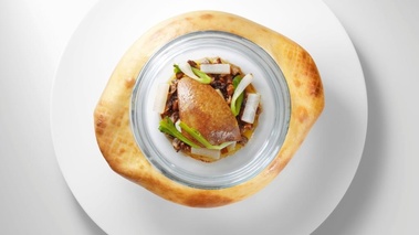 Foie gras des Landes rôti en cocotte lutée